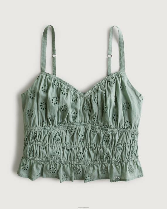 Hollister Kvinder kanaliserede øjentank 2H8Z82 toppe lysegrøn