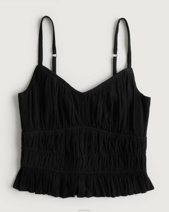 Hollister Kvinder kanaliseret tank 2H8Z140 toppe sort