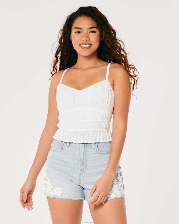 Hollister Kvinder kanaliseret tank 2H8Z241 toppe hvid
