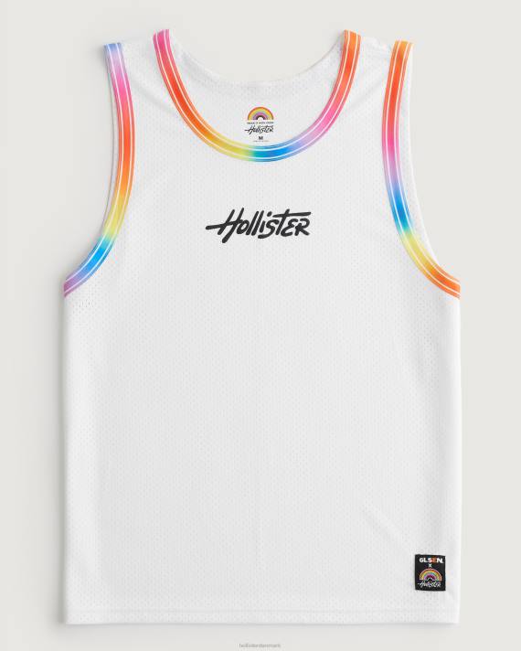 Hollister Kvinder pride mesh logo grafisk tank 2H8Z180 toppe hvid
