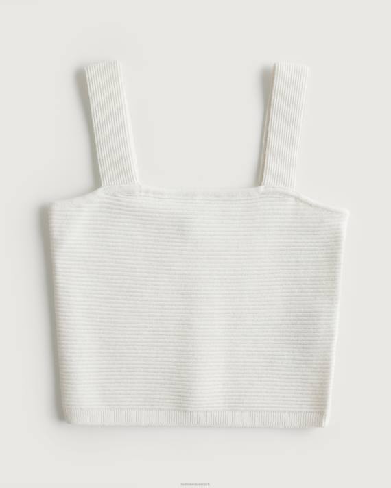 Hollister Kvinder ribbet ottoman tank 2H8Z356 toppe off white