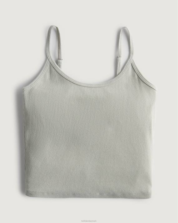 Hollister Kvinder ribbet scoop cami 2H8Z223 toppe salvie grøn