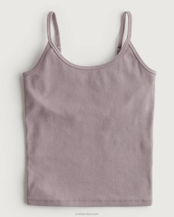 Hollister Kvinder ribbet scoop cami 2H8Z227 toppe lilla grå