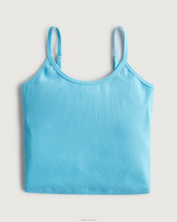 Hollister Kvinder ribbet scoop cami 2H8Z337 toppe turkis