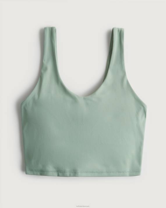 Hollister Kvinder social turist afgrøde scoop tank 2H8Z396 toppe lysegrøn