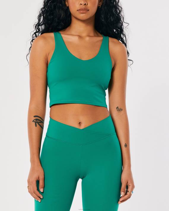 Hollister Kvinder social turist scoop afgrødetank 2H8Z383 toppe grøn