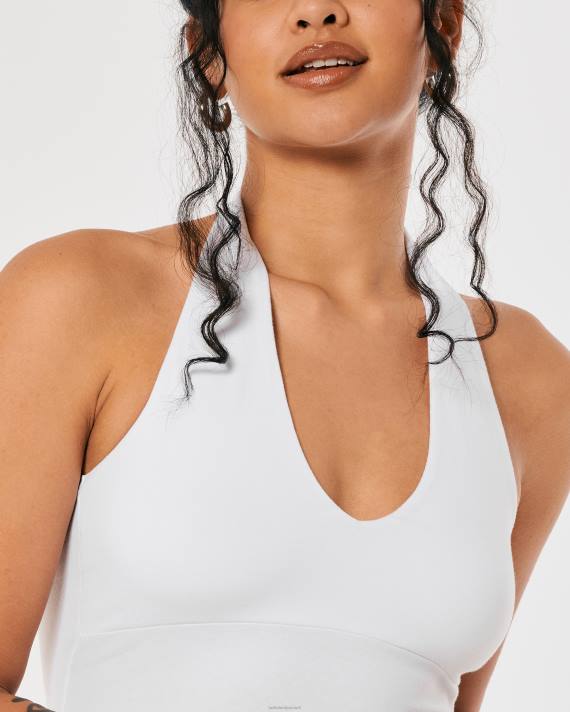 Hollister Kvinder v-hals grime top 2H8Z157 toppe hvid