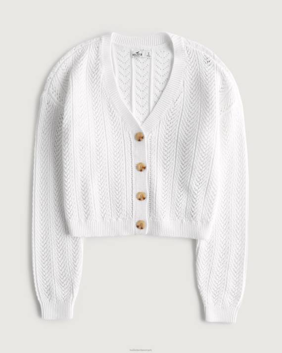 Hollister Kvinder let tekstureret crop cardigan 2H8Z59 toppe hvid