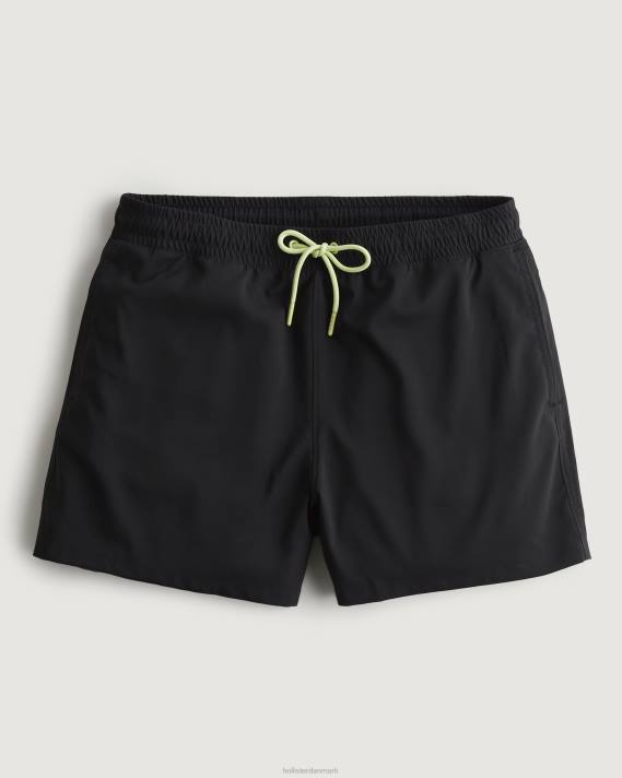 Hollister Mænd gilly hicks badebukser 5'' 2H8Z1401 bunde sort