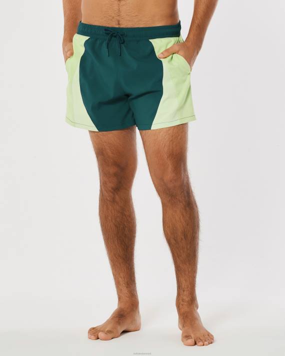 Hollister Mænd gilly hicks badebukser 5\'\' 2H8Z1404 bunde mørk krikand og lime