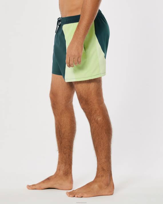 Hollister Mænd gilly hicks badebukser 5\'\' 2H8Z1404 bunde mørk krikand og lime