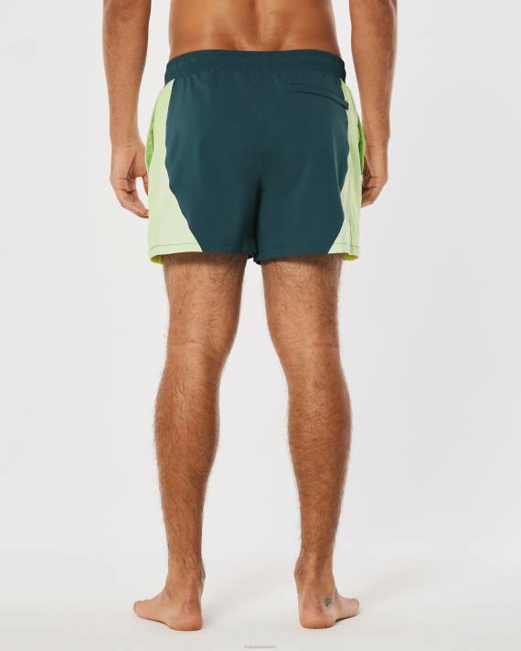 Hollister Mænd gilly hicks badebukser 5\'\' 2H8Z1404 bunde mørk krikand og lime