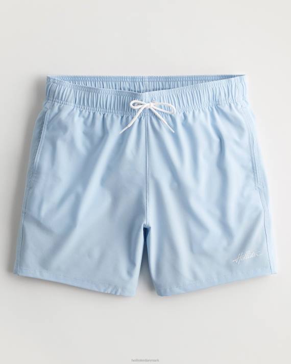 Hollister Mænd guard badebukser 5'' 2H8Z1109 bunde lyseblå