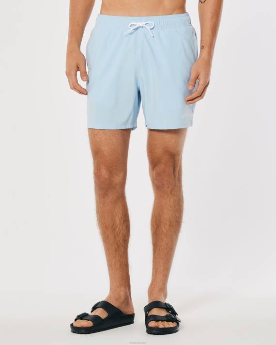Hollister Mænd guard badebukser 5\'\' 2H8Z1109 bunde lyseblå