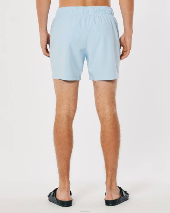Hollister Mænd guard badebukser 5\'\' 2H8Z1109 bunde lyseblå