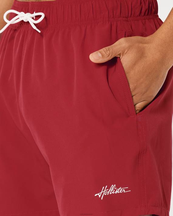 Hollister Mænd guard badebukser 5\'\' 2H8Z1111 bunde rød