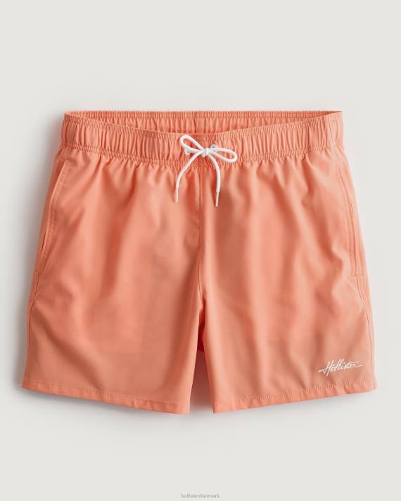 Hollister Mænd guard badebukser 5'' 2H8Z1113 bunde koral