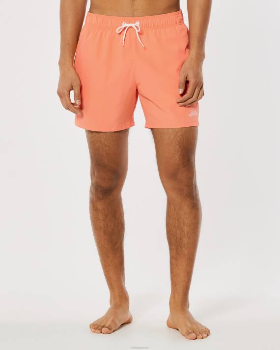 Hollister Mænd guard badebukser 5\'\' 2H8Z1113 bunde koral