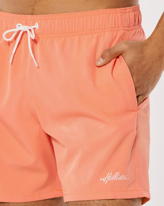 Hollister Mænd guard badebukser 5\'\' 2H8Z1113 bunde koral