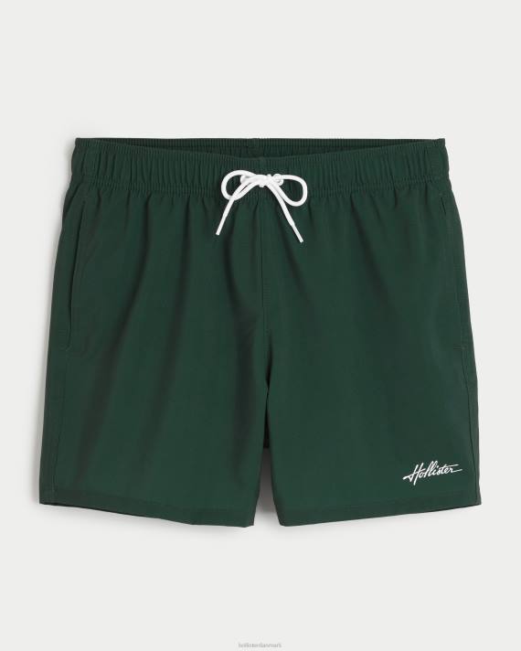 Hollister Mænd guard badebukser 5\'\' 2H8Z1119 bunde mørkegrøn