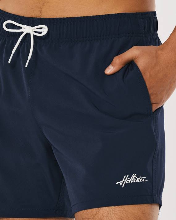 Hollister Mænd guard badebukser 5\'\' 2H8Z1122 bunde flåde