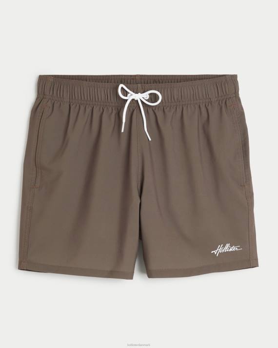 Hollister Mænd guard badebukser 5\'\' 2H8Z1124 bunde Brun