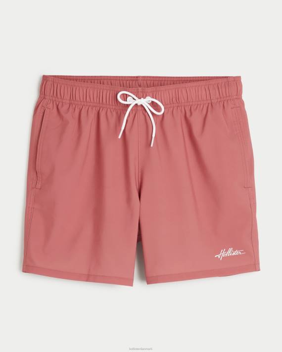 Hollister Mænd guard badebukser 5\'\' 2H8Z1125 bunde mørk koral