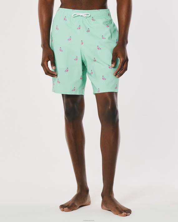 Hollister Mænd guard badebukser 7\'\' 2H8Z1395 bunde mønttryk