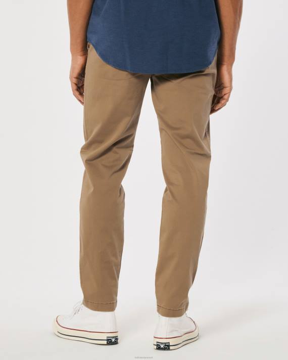 Hollister Mænd atletiske skinny chinobukser 2H8Z1190 bunde mørk kaki