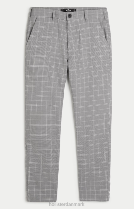 Hollister Mænd skinny rude ternede chinobukser 2H8Z1313 bunde grå tern