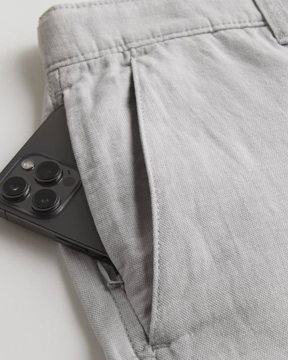 Hollister Mænd slanke pull-on bukser i hørblanding 2H8Z1380 bunde lys gråmeleret
