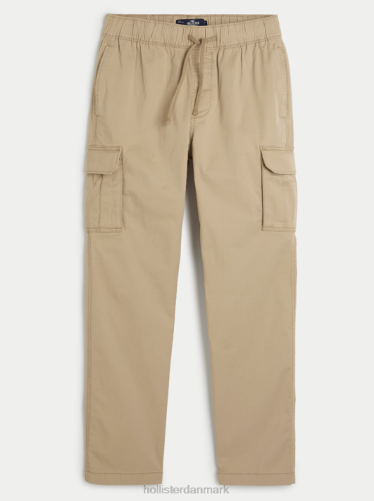 Hollister Mænd slim cargo pull-on bukser 2H8Z1223 bunde kaki