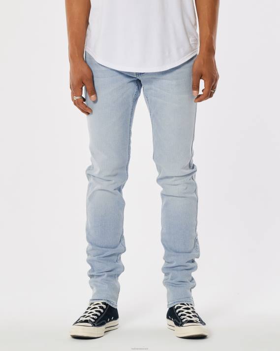Hollister Mænd let vask stablede skinny jeans 2H8Z1252 bunde let vask