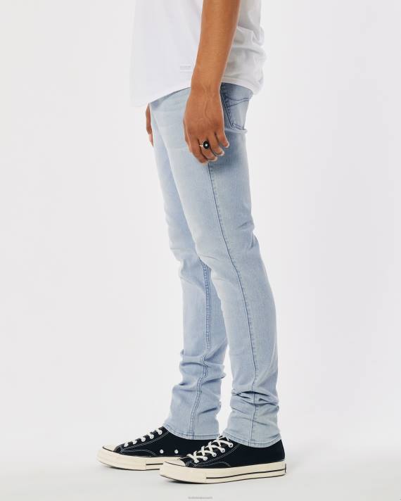 Hollister Mænd let vask stablede skinny jeans 2H8Z1252 bunde let vask