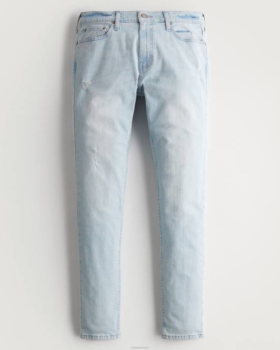 Hollister Mænd skinny jeans med let vask 2H8Z1348 bunde lys ødelægge