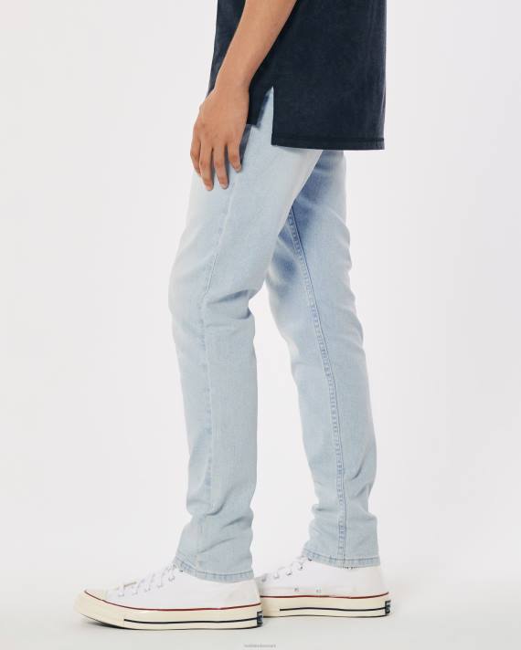 Hollister Mænd skinny jeans med let vask 2H8Z1348 bunde lys ødelægge