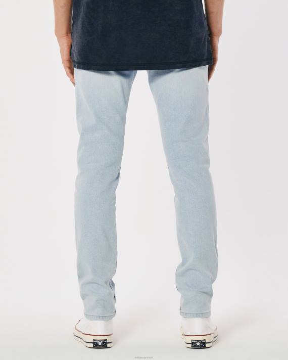 Hollister Mænd skinny jeans med let vask 2H8Z1348 bunde lys ødelægge