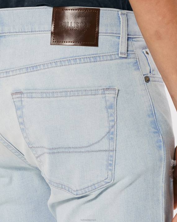 Hollister Mænd skinny jeans med let vask 2H8Z1348 bunde lys ødelægge