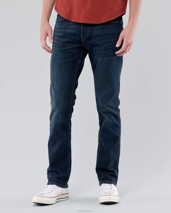 Hollister Mænd sorte no fade slim straight jeans 2H8Z1153 bunde ingen fade sort