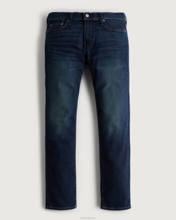 Hollister Mænd sorte no fade slim straight jeans 2H8Z1153 bunde ingen fade sort