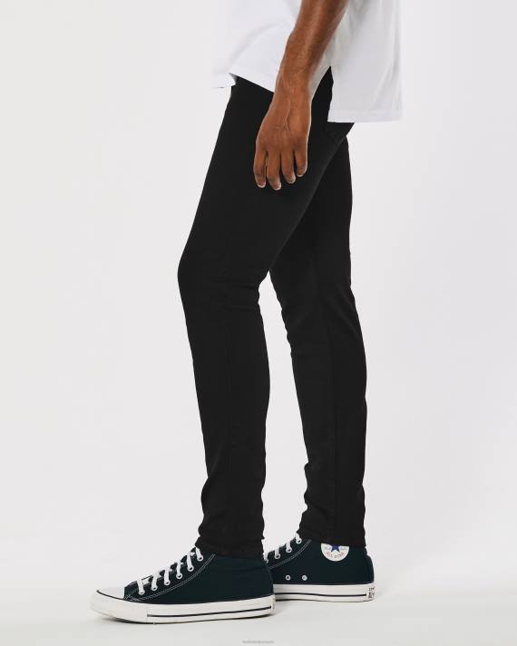 Hollister Mænd sorte no fade super skinny jeans 2H8Z1180 bunde ingen fade sort