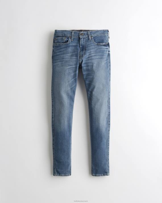 Hollister Mænd super skinny jeans 2H8Z1314 bunde lys medium vask