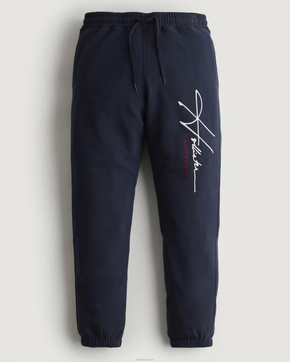 Hollister Mænd afslappede fleece logo grafiske joggere 2H8Z1354 bunde flåde