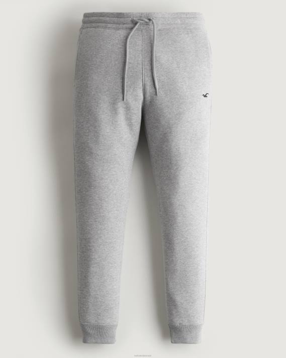 Hollister Mænd feel good fleece logo ikon joggere 2H8Z1388 bunde gråmeleret