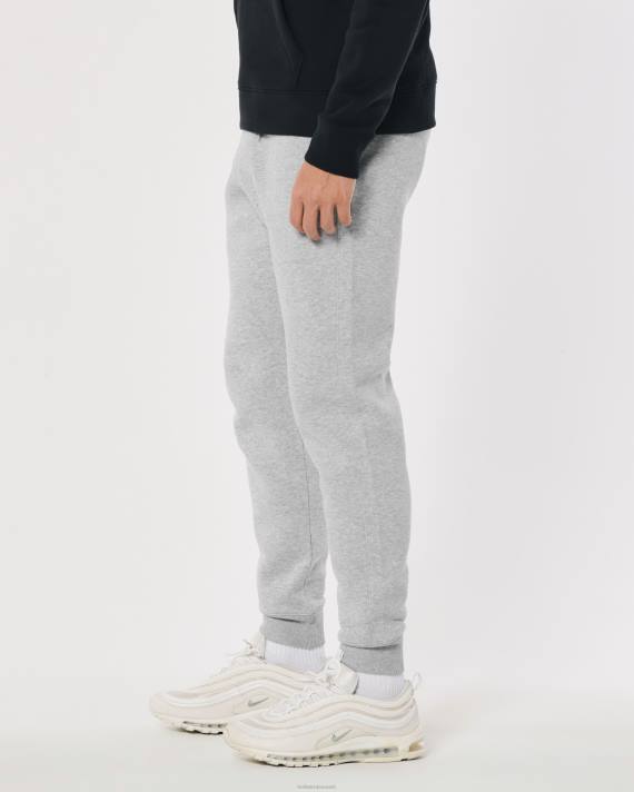 Hollister Mænd feel good fleece logo ikon joggere 2H8Z1388 bunde gråmeleret