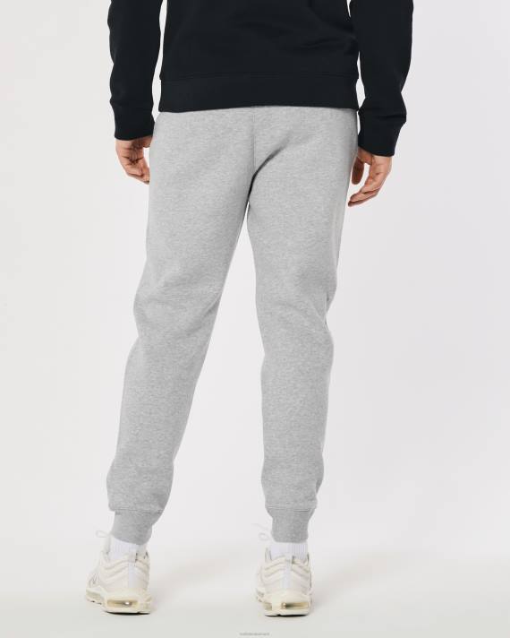 Hollister Mænd feel good fleece logo ikon joggere 2H8Z1388 bunde gråmeleret