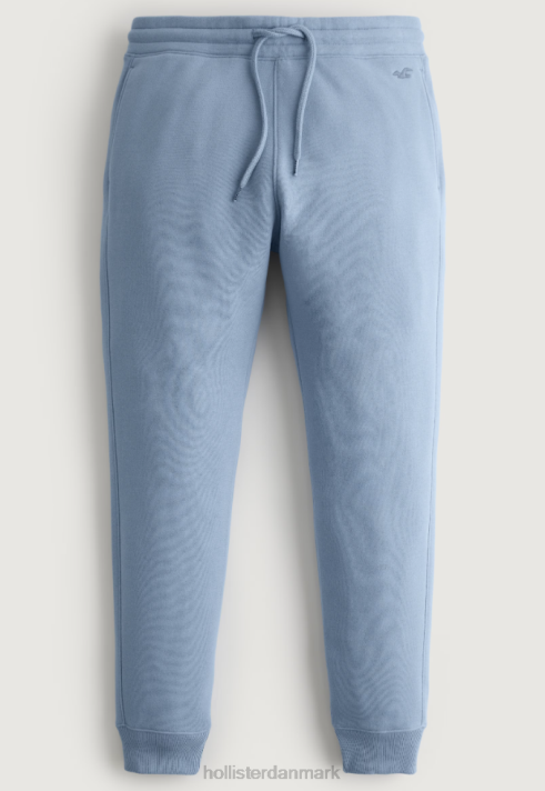 Hollister Mænd have det godt med fleece joggere 2H8Z1386 bunde lyseblå