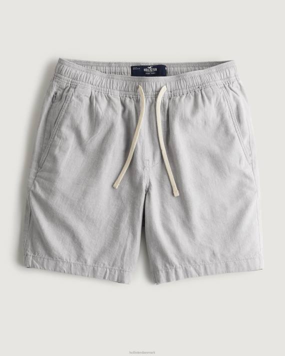 Hollister Mænd joggershorts i hørblanding 7'' 2H8Z1106 bunde lysegrå