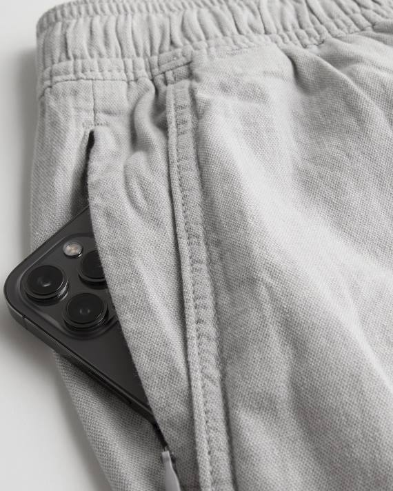 Hollister Mænd joggershorts i hørblanding 7\'\' 2H8Z1106 bunde lysegrå