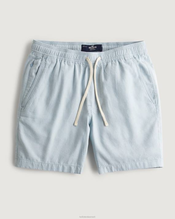 Hollister Mænd joggershorts i hørblanding 7'' 2H8Z1271 bunde lyseblå